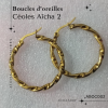 Boucles d'oreilles créoles Aicha 2 en acier inoxydable