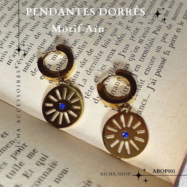 Boucles d'oreilles Pendantes Ain en acier inoxydable