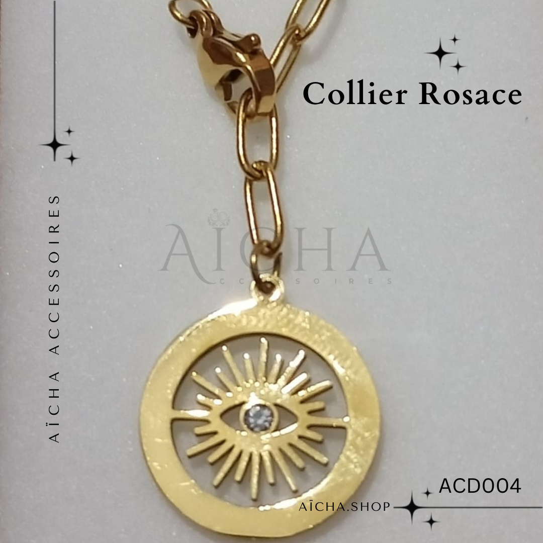 Collier Rosace en acier inoxydable